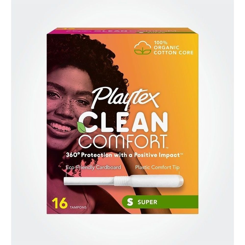 Playtex Clean Comfort Super Absorbency Tampons, 16 count -- 12 per case