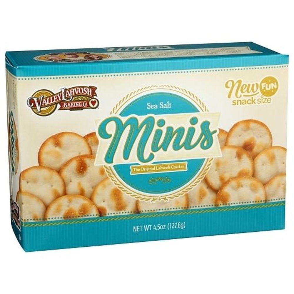 Valley Lahvosh Sea Salt Minis Cracker, 4.5 Ounce -- 12 per case