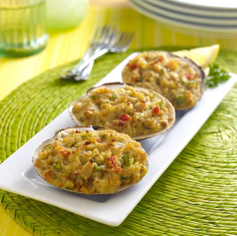 Sea Watch Premium Stuffed Clams in Natural Shells, 2 Ounce -- 36 per case.