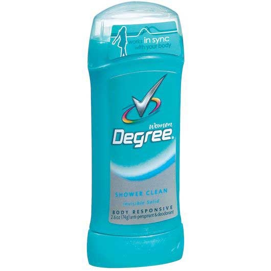 Degree Women Invisible Solid Body Responsive Shower Clean Antiperspirant and Deodorant, 2.6 Ounce -- 12 per case