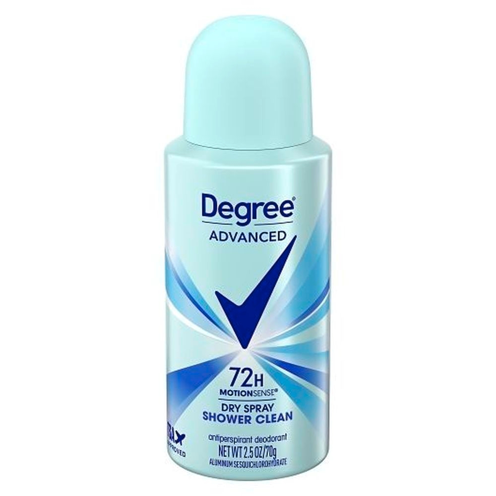 Degree Advanced Motion Sense 72 Hour Shower Clean Anti Perspirant Aerosol, 2.5 Ounce -- 12 per case