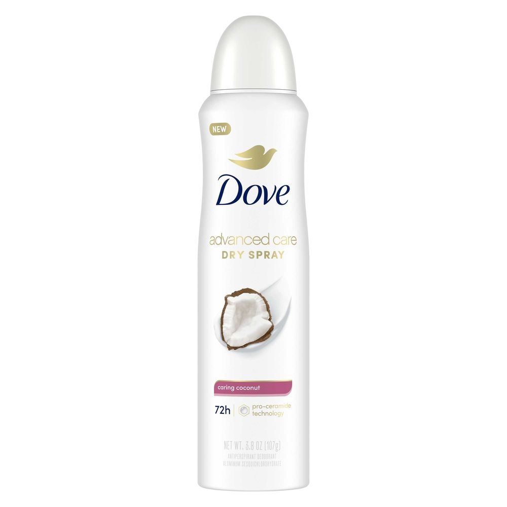 Dove Advanced Care Caring Coconut Antiperspirant Deodorant Dry Spray, 3.8 Ounce -- 12 per case