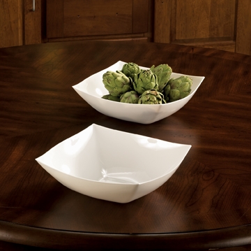 Yoshi Ware Emi White Square Serving Bowl, 64 Ounce -- 50 per case.