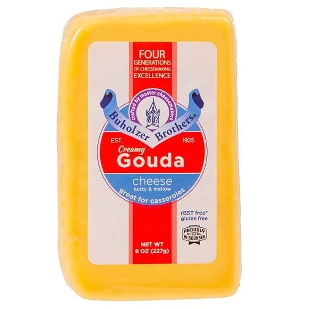 Buholzer Brothers Creamy Gouda Cheese, 8 Ounce -- 12 per case