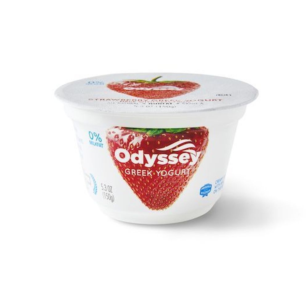 Odyssey Strawberry Nonfat Greek Yogurt, 5.3 Ounce -- 12 per case