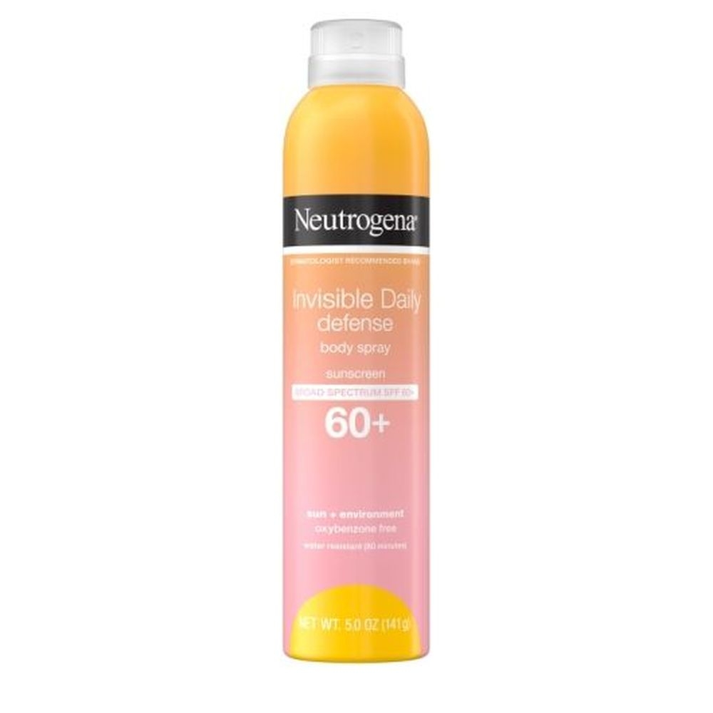 Neutrogena Invisible Daily Defense Broad Spectrum SPF 60 Plus Sunscreen Body Spray, 5 Ounce -- 12 per case