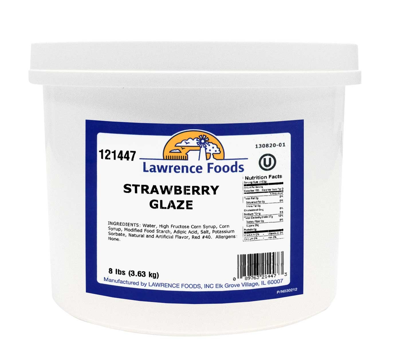 Lawrence Foods Strawberry Glaze, 75 Gallon -- 4 Per Case