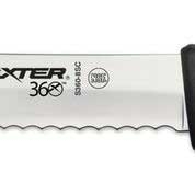 Dexter Russell Scalloped Black Handle Bread Knife, 8 inch -- 6 per case
