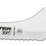 Dexter Russell Scalloped Black Handle Offset Slicer, 9 inch -- 6 per case