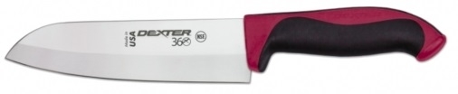 Dexter Russell Santoku Knife with Red Handle, 7 inch -- 6 per case