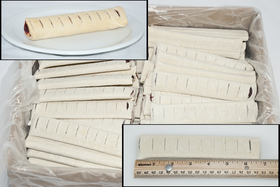 General Mills Pillsbury Cherry Puff Pastry Dough - Strudel Sticks, 2.75 Ounce -- 96 per case.