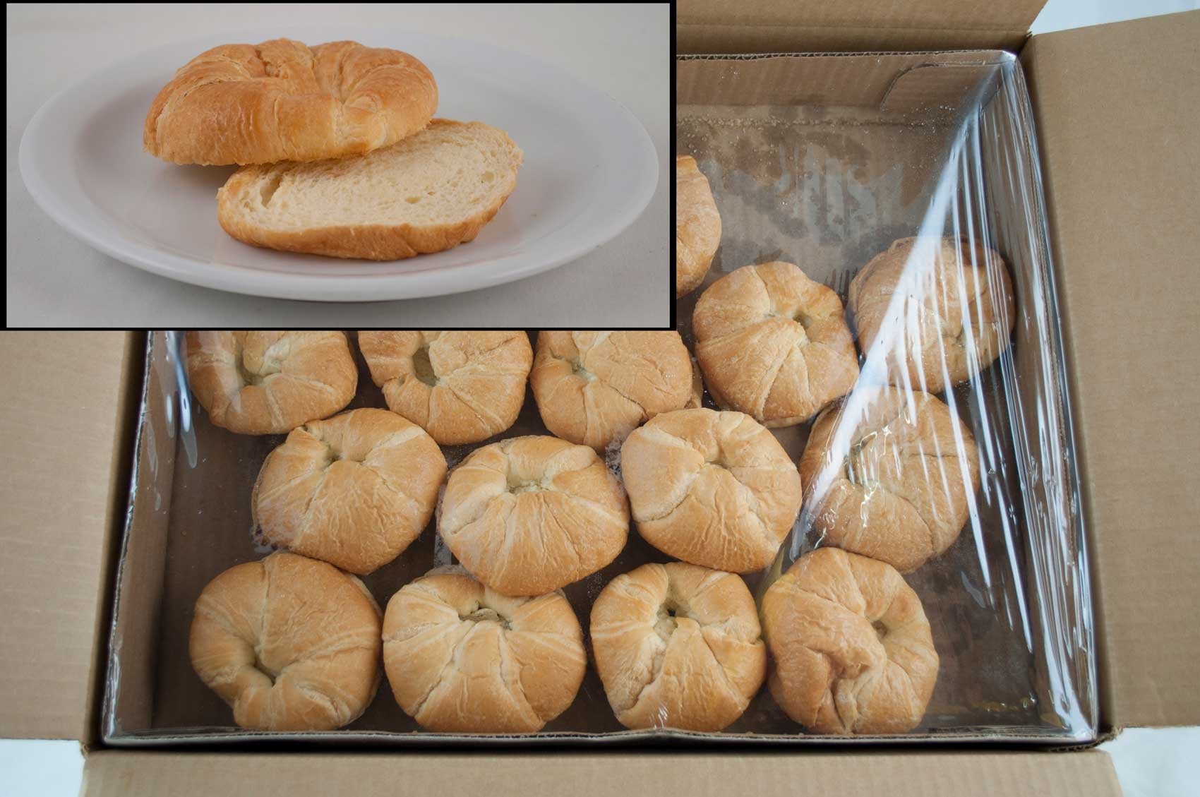 General Mills Pillsbury Baked Pinched Sliced Croissant, 2 Ounce -- 64 per case.
