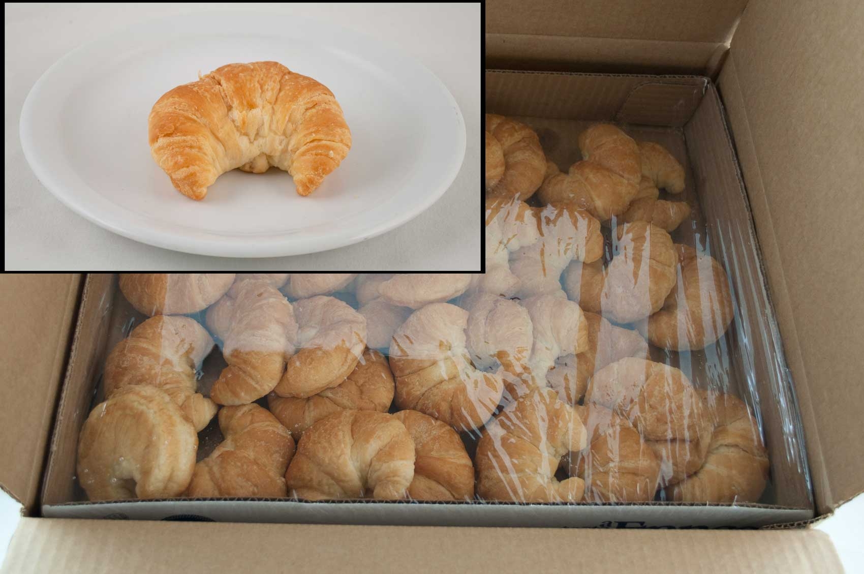General Mills Pillsbury Baked Butter Curved Unsliced Croissant, 1 Ounce -- 128 per case.