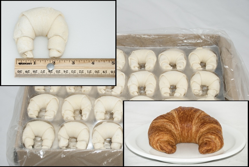 General Mills Pillsbury Butter Curved Croissant, 3.25 Ounce -- 120 per case.