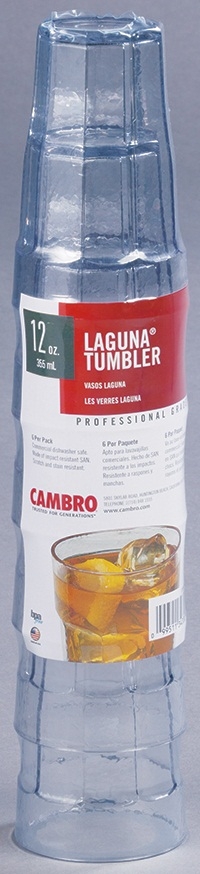 Laguna Clear Cash and Carry Tumbler, 12 Ounce -- 6 per case