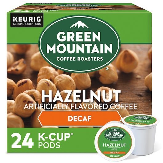 Green Mountain Hazelnut Decaffeinated K-Cup Coffee Pod, 24 count -- 4 per case