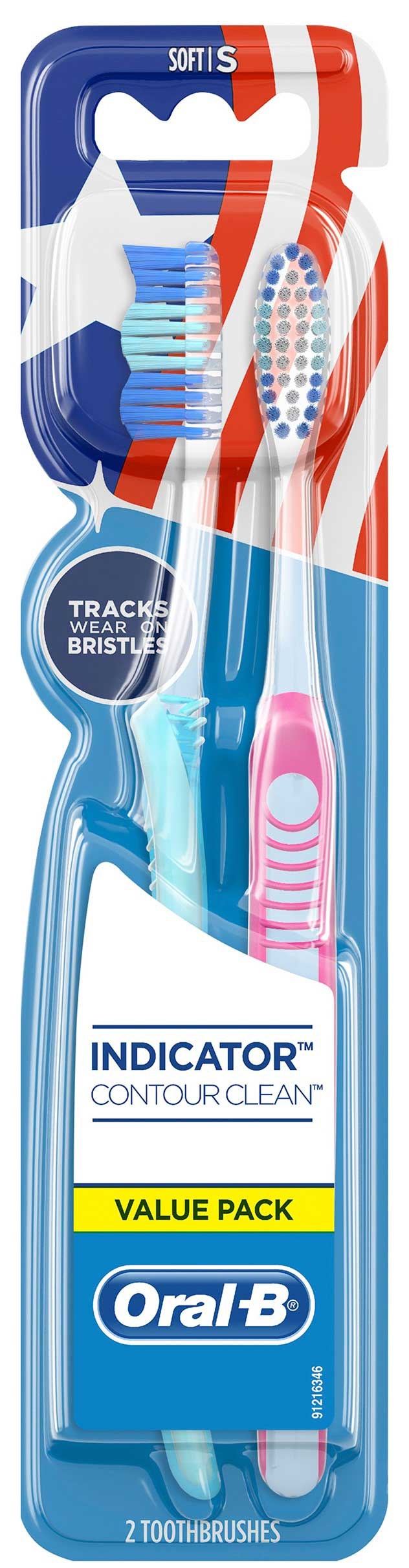 Oral B Manual Indicator Toothbrush, 2 count per pack -- 72 per case.