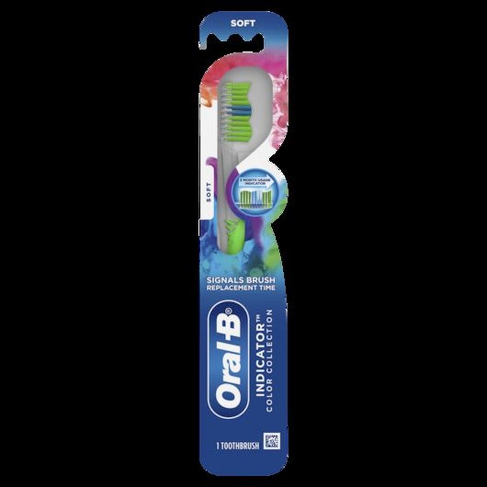 Oral B Indicator Long Handle Soft Bristles Adult Manual Toothbrush -- 72 per case