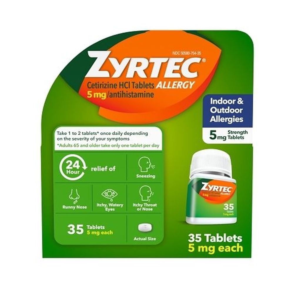 Zyrtec Allergy Tablet, 35 count -- 24 per case