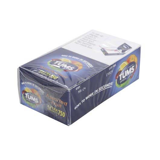 Tums Extra Strength 750 Assorted Fruit Chewable Tablet - 8 count per pack -- 360 packs per case