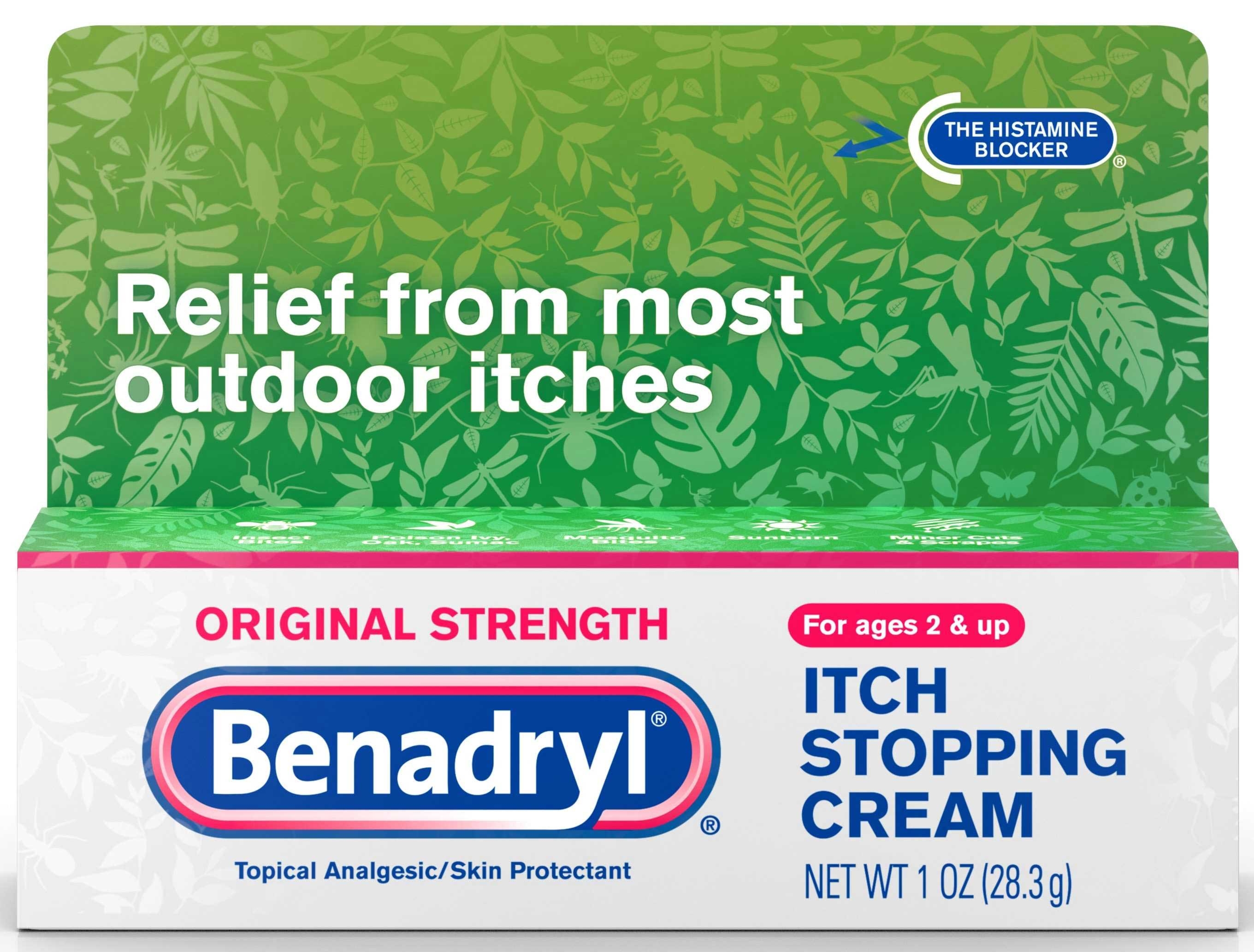 Pfizer Benadryl Original Strength Topical Analgesic Itch Stopping Cream, 1 Ounce -- 24 per case