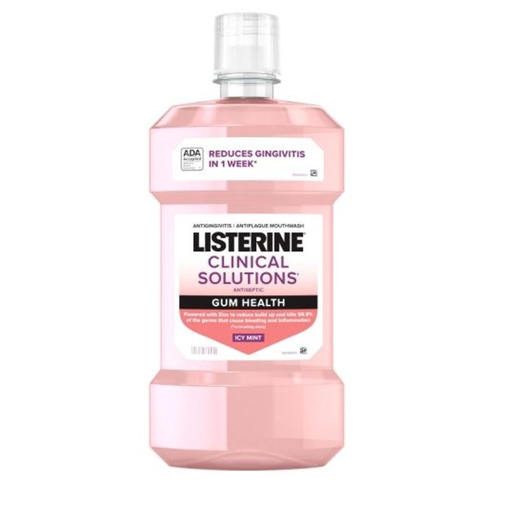 Listerine Clinical Solutions Icy Mint Gum Health Antiseptic Mouthwash, 1 Liter -- 6 per case