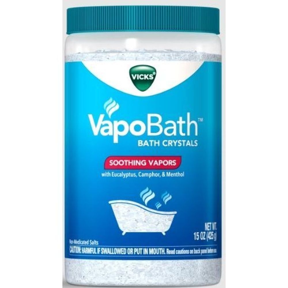 Vicks Non Scented Non-Medicated Bath Salts, 15 Ounce -- 24 per case