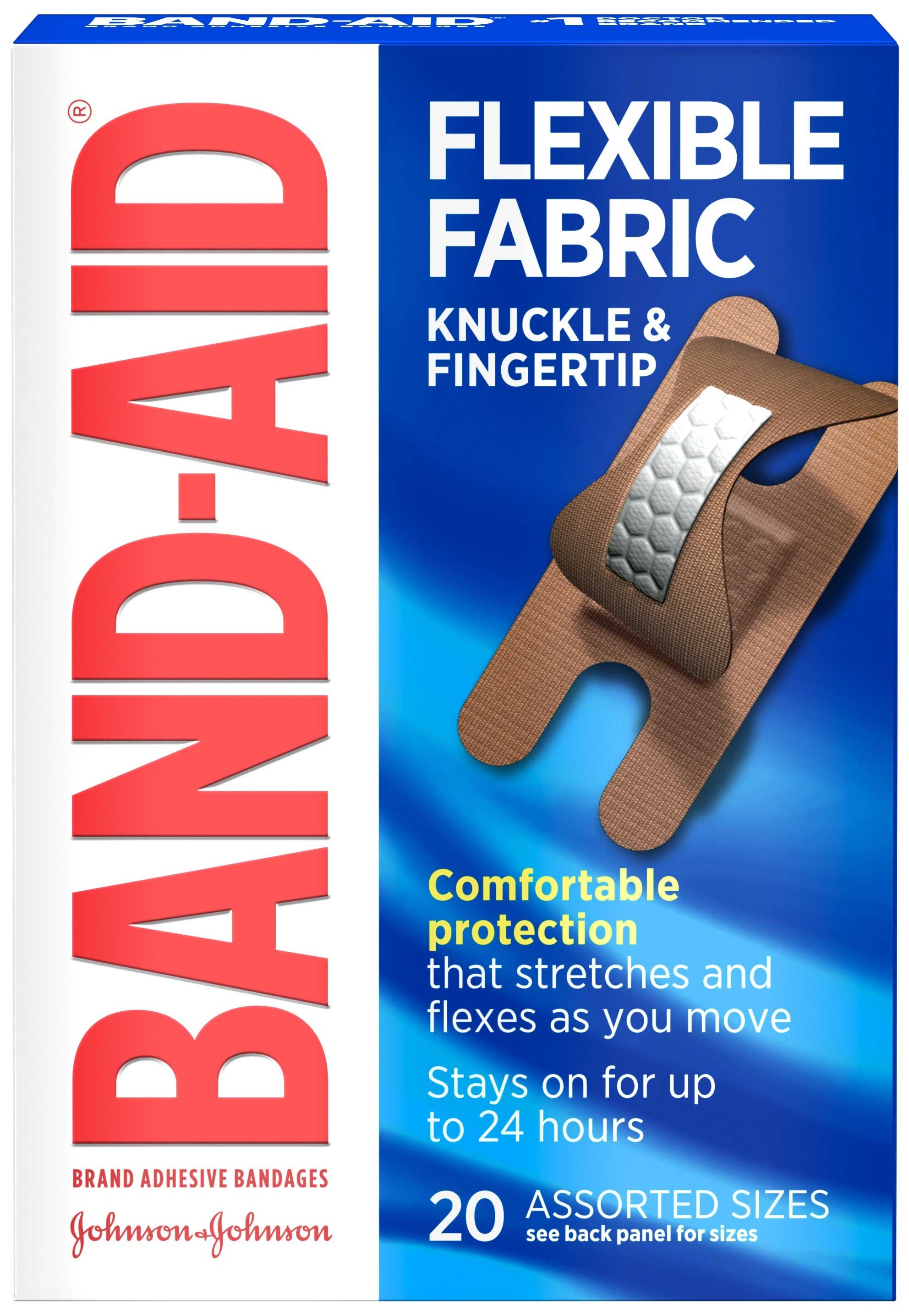 Johnson and Johnson Band-Aid Flexible Fabric Knuckle and Fingertip 20s Bandage -- 24 per case