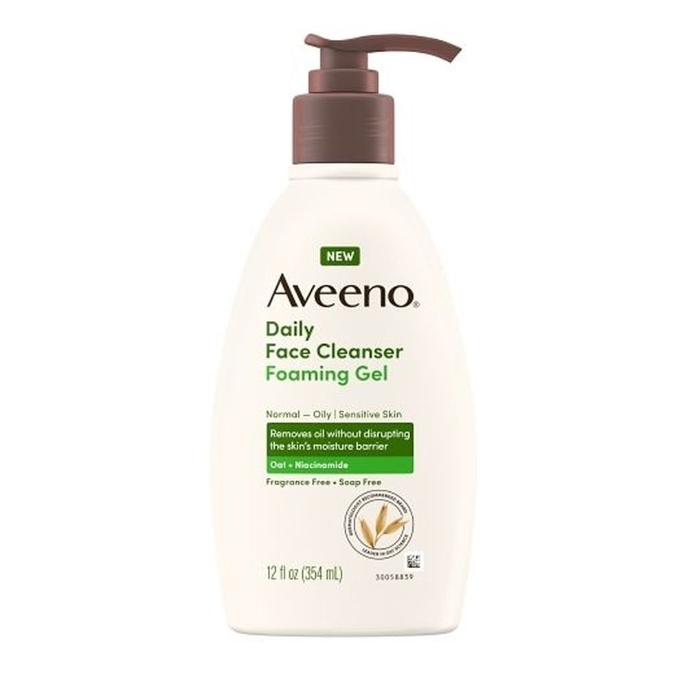 Aveeno Daily Face Cleanser Foaming Gel, 12 Fluid Ounce -- 12 per case
