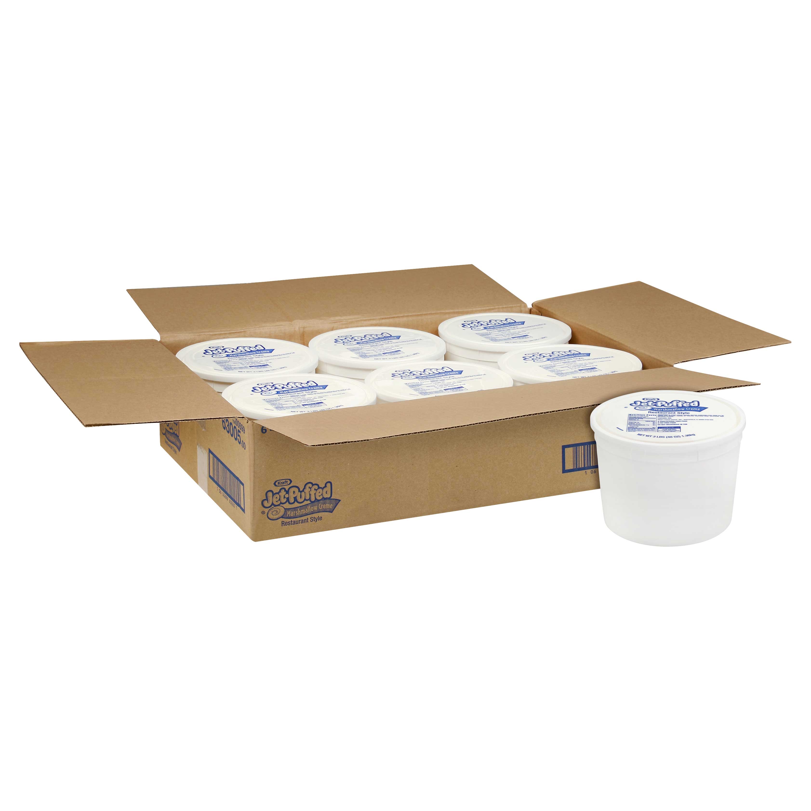 Jet-Puffed Cream Marshmallow Topping, 3 Pound -- 6 per case