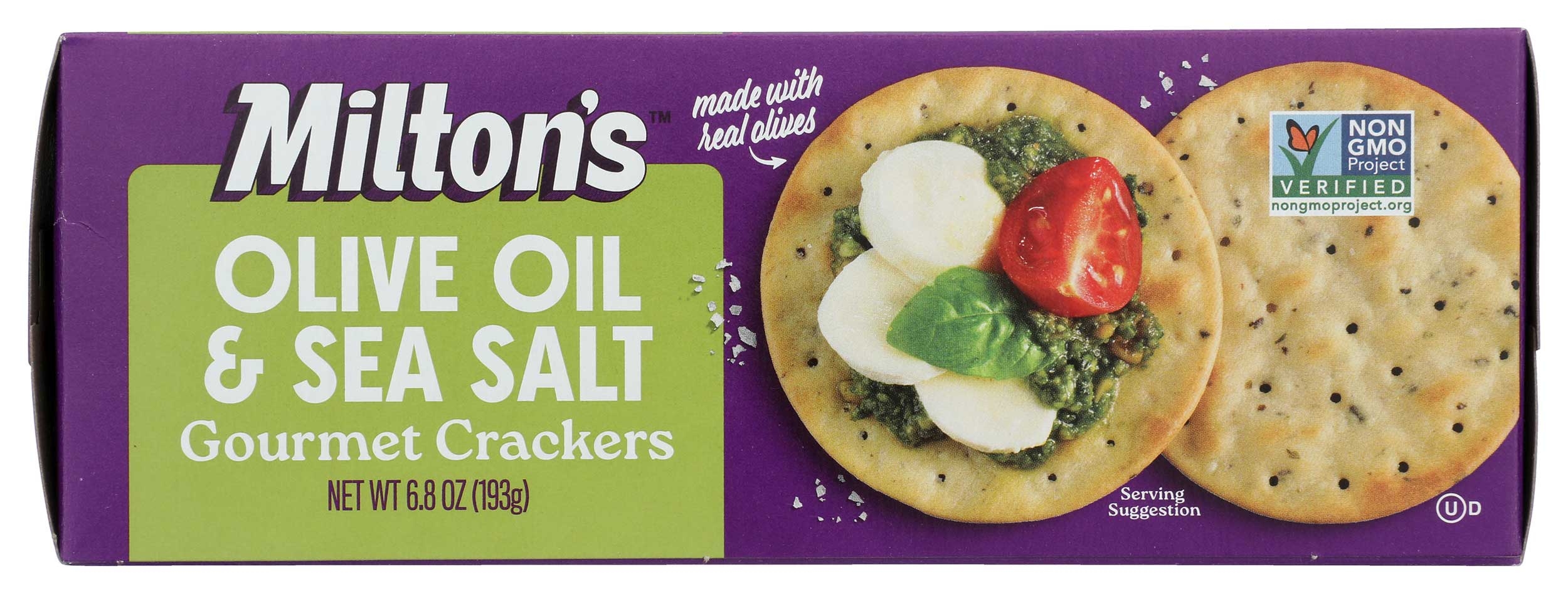 Miltons Olive Oil and Sea Salt Cracker, 6.8 Ounce -- 8 per case