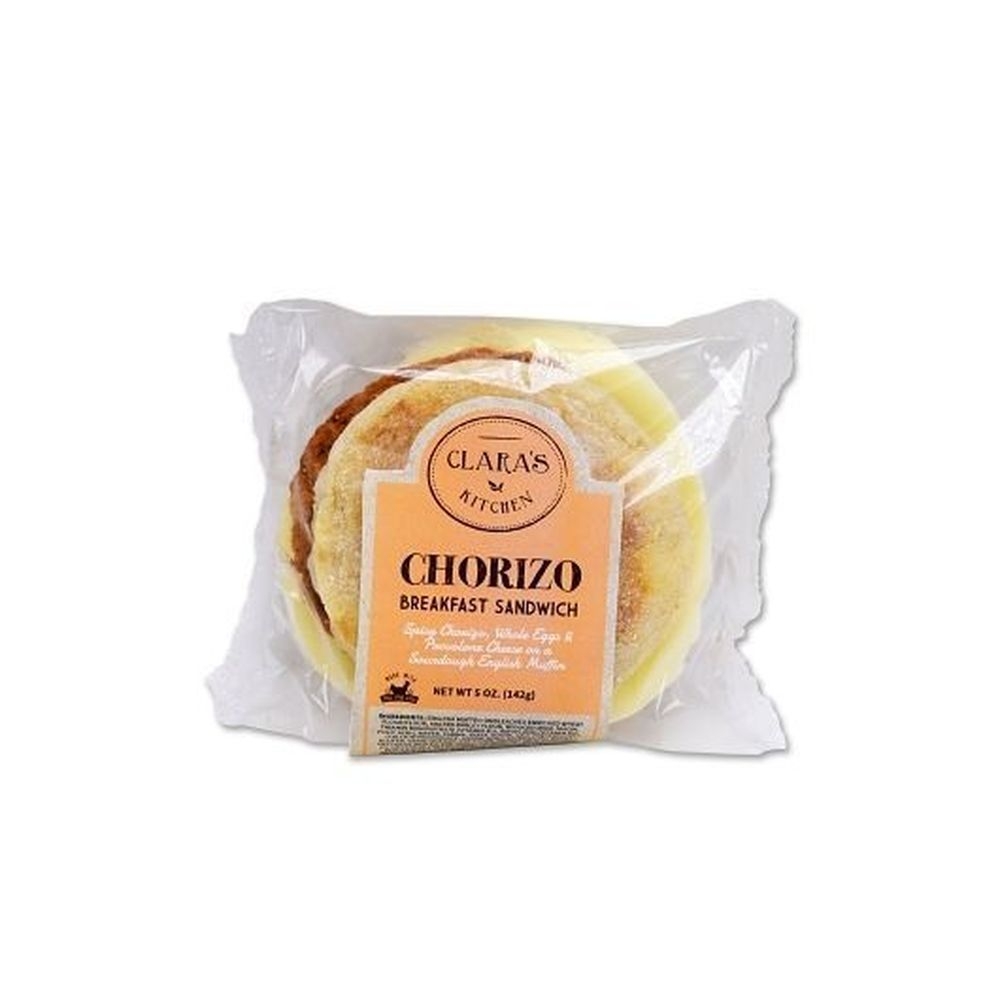 Claras Kitchen Chorizo Breakfast Sandwich, 12 count -- 12 per case