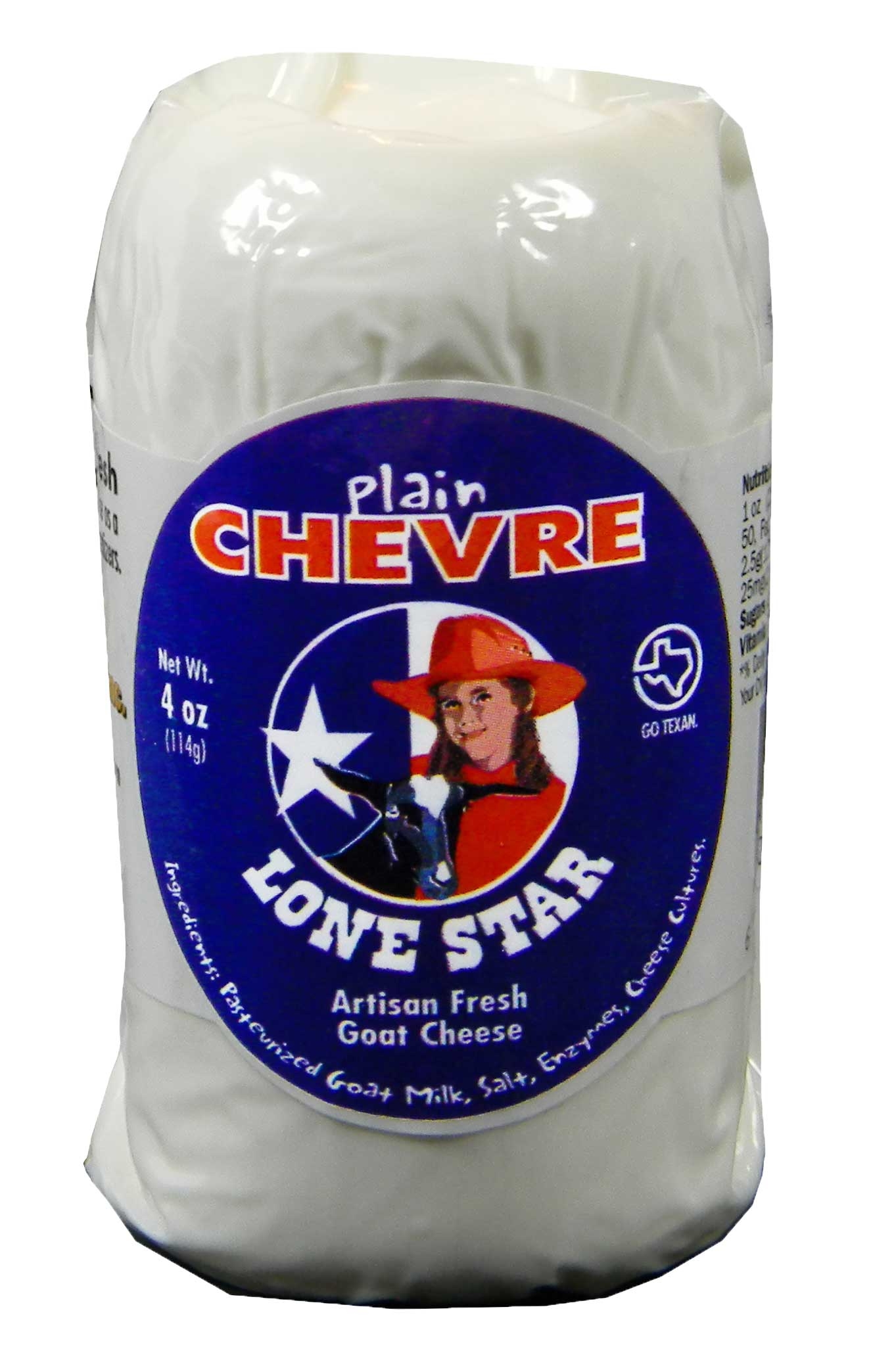 Cheesemakers Plain Chevre Cheese Log, 4 Ounce -- 8 per case.