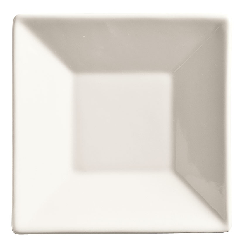 World Tableware Slate Collection Porcelain Ultra Bright White Square Saucer, 5 inch -- 36 per case