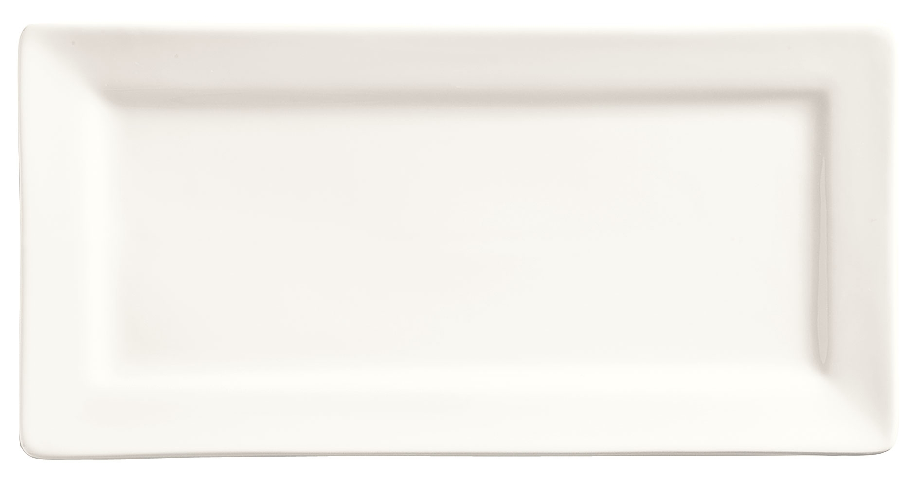 World Tableware Slate Collection Porcelain Ultra Bright White Rectangular Plate, 12 x 6 1/2 inch -- 12 per case