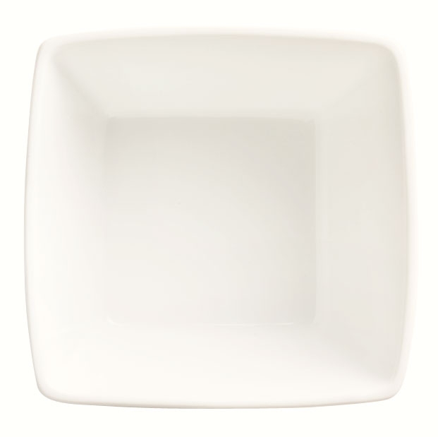 World Tableware Slate Collection Porcelain Ultra Bright White Square Bouillon, 8 Ounce -- 36 per case.