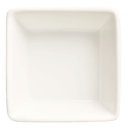 World Tableware Slate Collection Porcelain Ultra Bright White Square Dipping Bowl, 2.75 Ounce -- 36 per case.