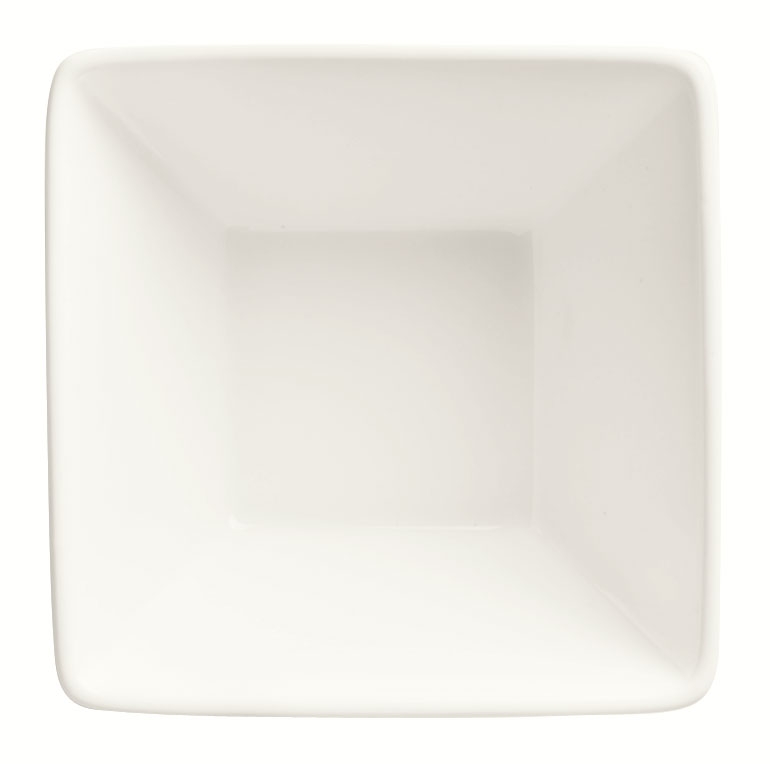 World Tableware Slate Collection Porcelain Ultra Bright White Square Bowl, 10.5 Ounce -- 36 per case.