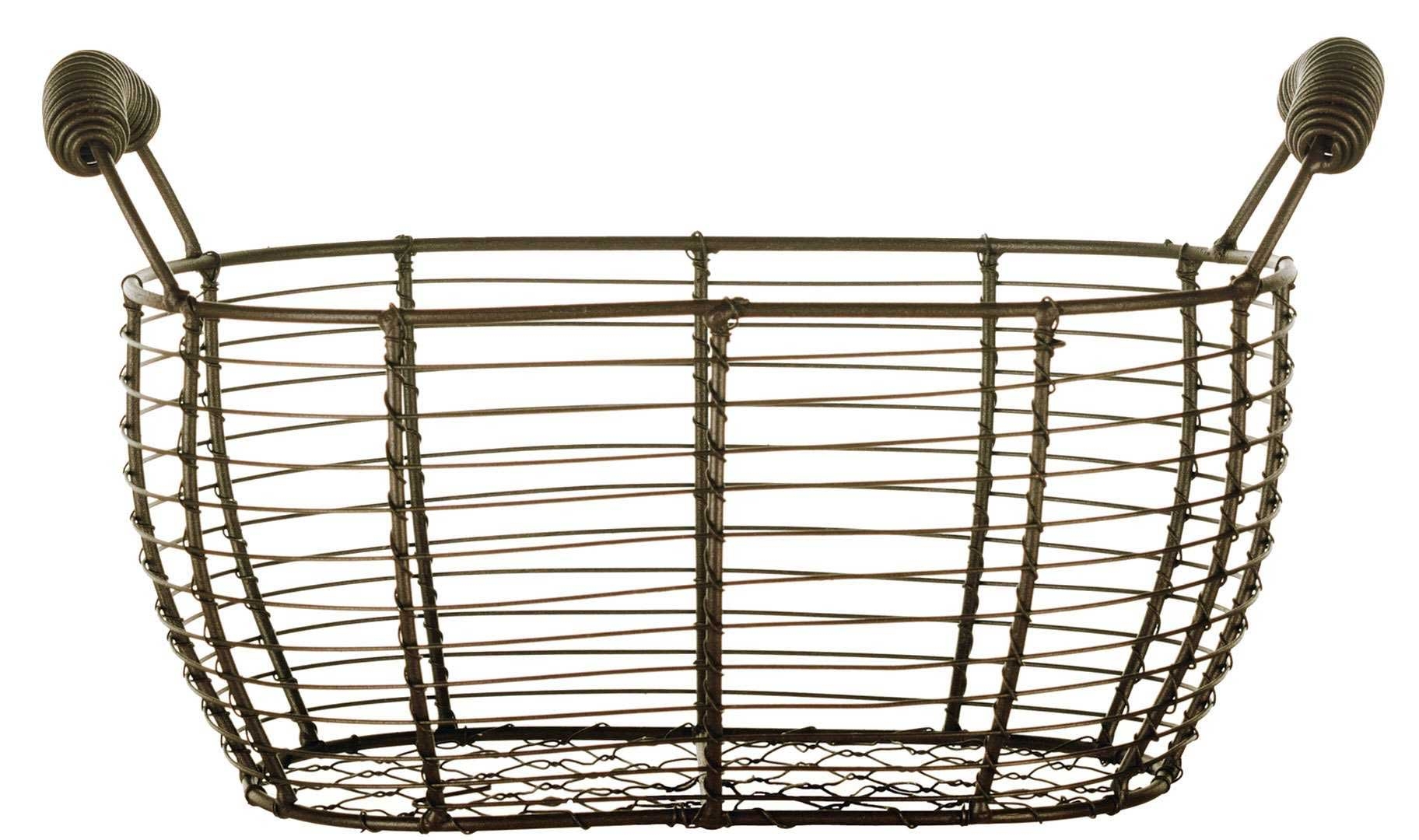 World Tableware Country Wire Bread Basket with Handles, 11.5 x 6.25 inch -- 12 per case.