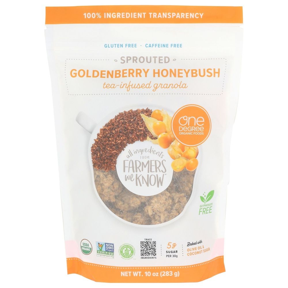 One Degree Sprouted Goldenberry Honeybush Tea-Infused Granola, 10 Ounce -- 6 per case