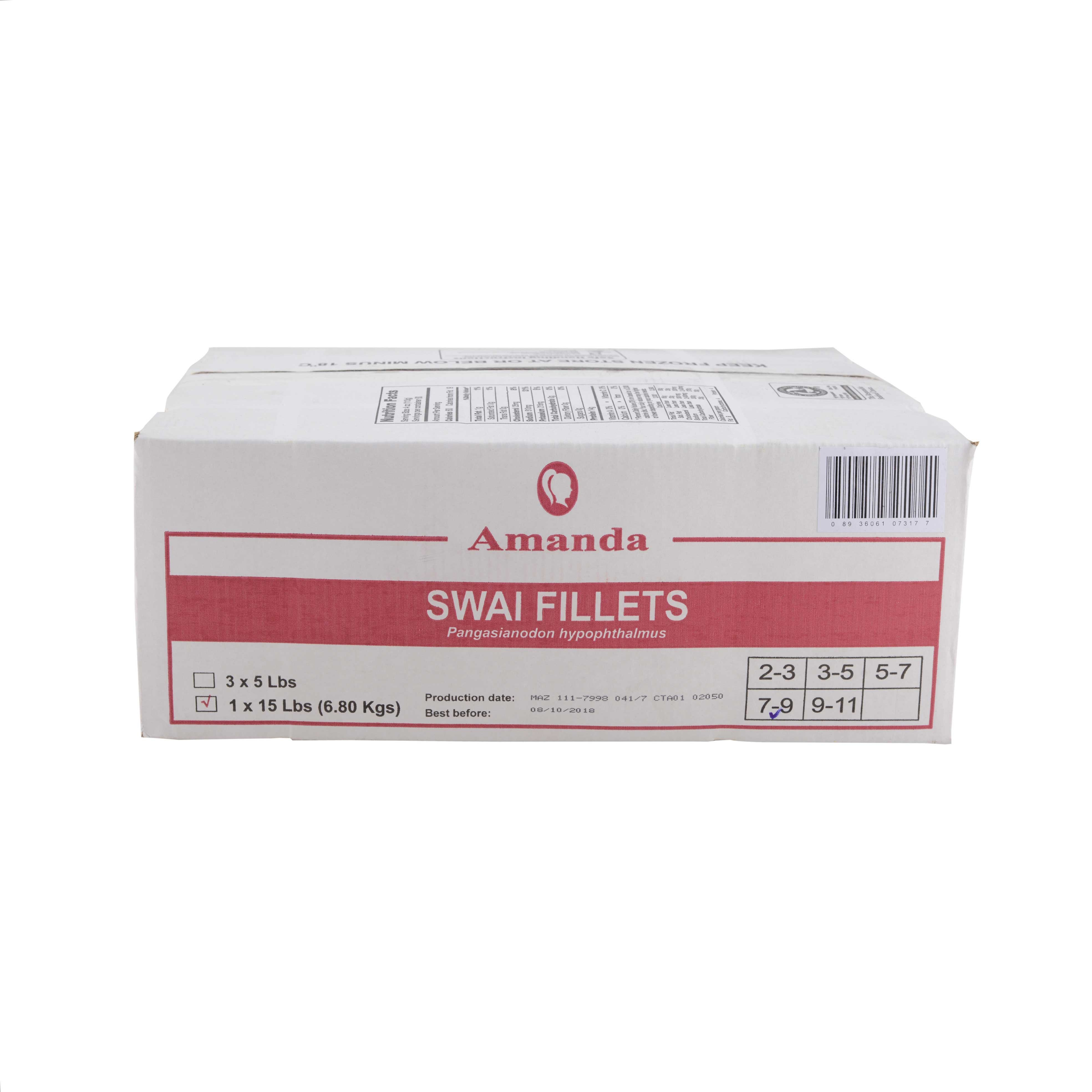 Seamazz Skinless Boneless Swai Fillet, 7/9 Ounce.