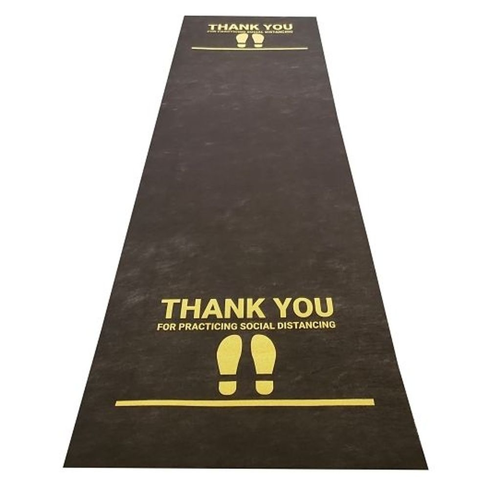 Cactus Mat Thank You For Practicing Social Distance Floor Mat, 25 feet x 36 inch