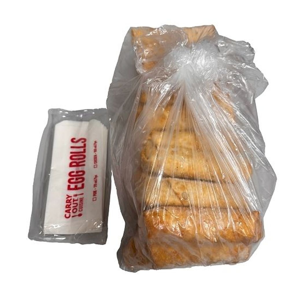 Carry Out Cuisine Chicken Egg Rolls with Serving Sleeves, 0.18 Pound - 36 per case