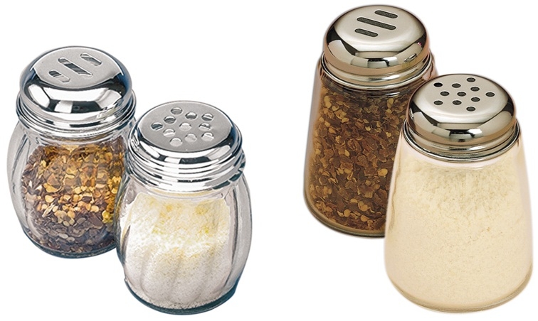 American Metalcraft Glass Cheese Shaker With Stainless Steel Top, 6 Ounce -- 36 Per Case