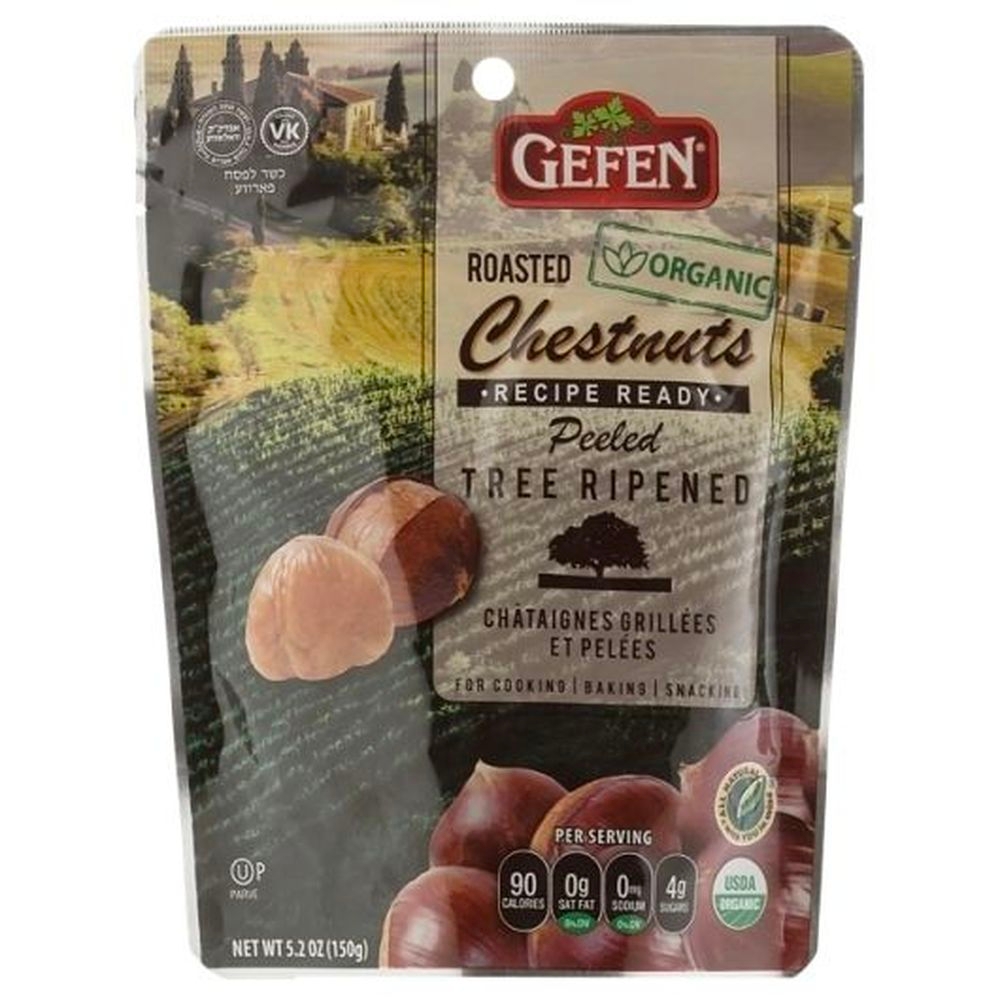 Gefen Organic Roasted Peeled Chestnut, 5.2 Ounce -- 12 per case