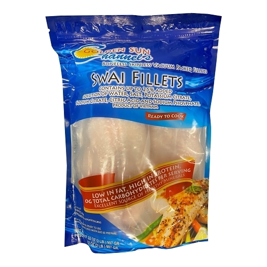 Packer Skinless Boneless Swai Fillets, 2 Pound -- 10 per case