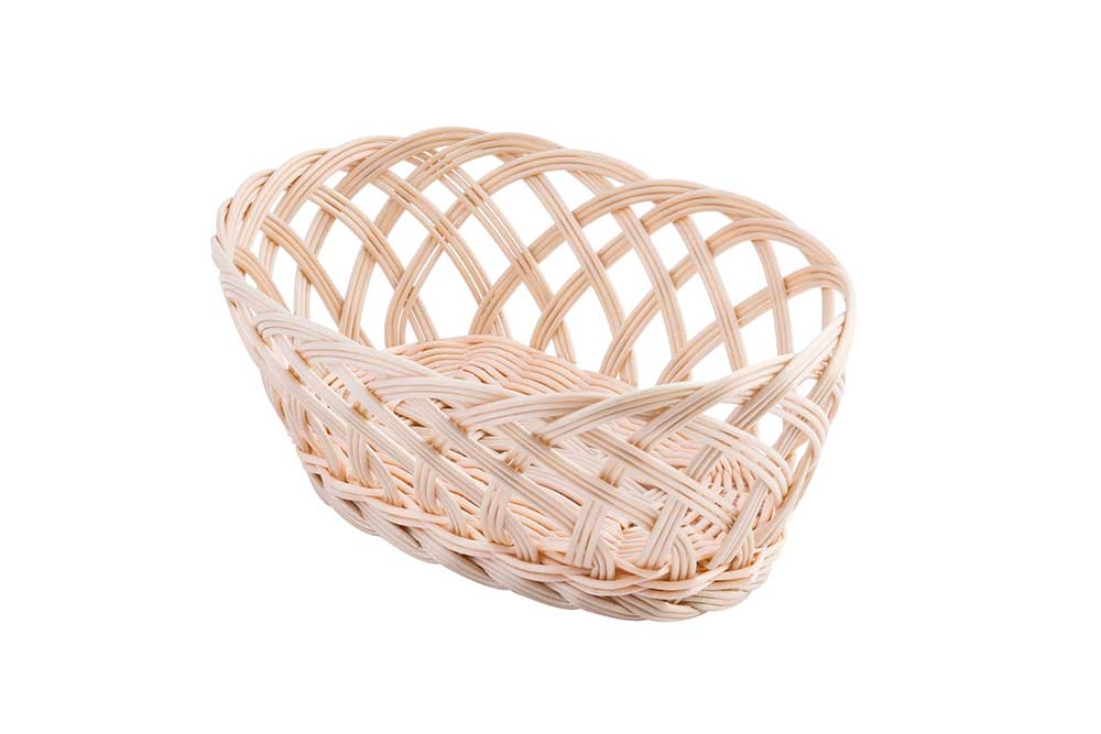 Tablecraft Oval Open Weaved Basket, 9.25 x 7 x 3.25 inch -- 12 per case.