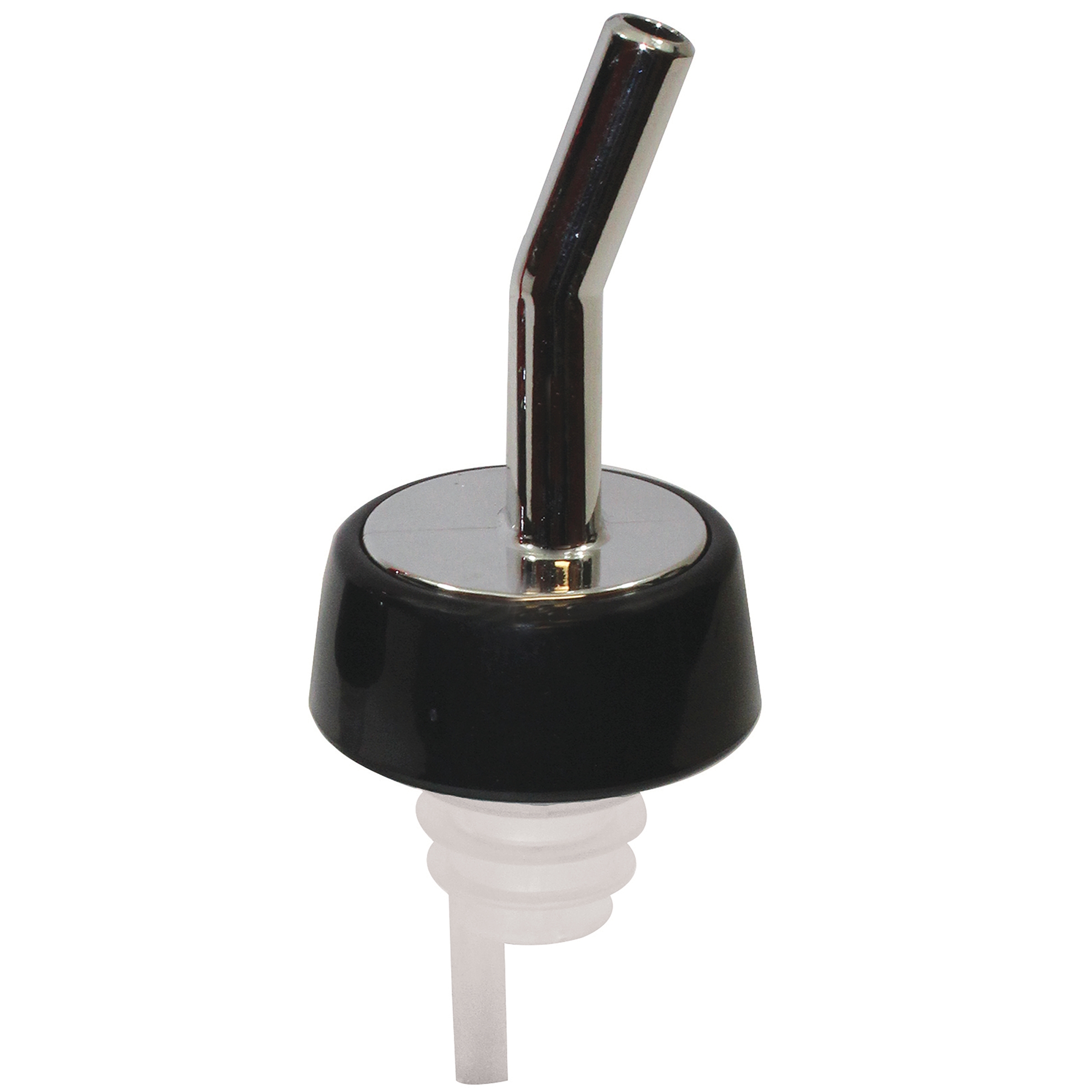 Tablecraft Plastic Whiskey Pourer with Black Collar -- 12 per case