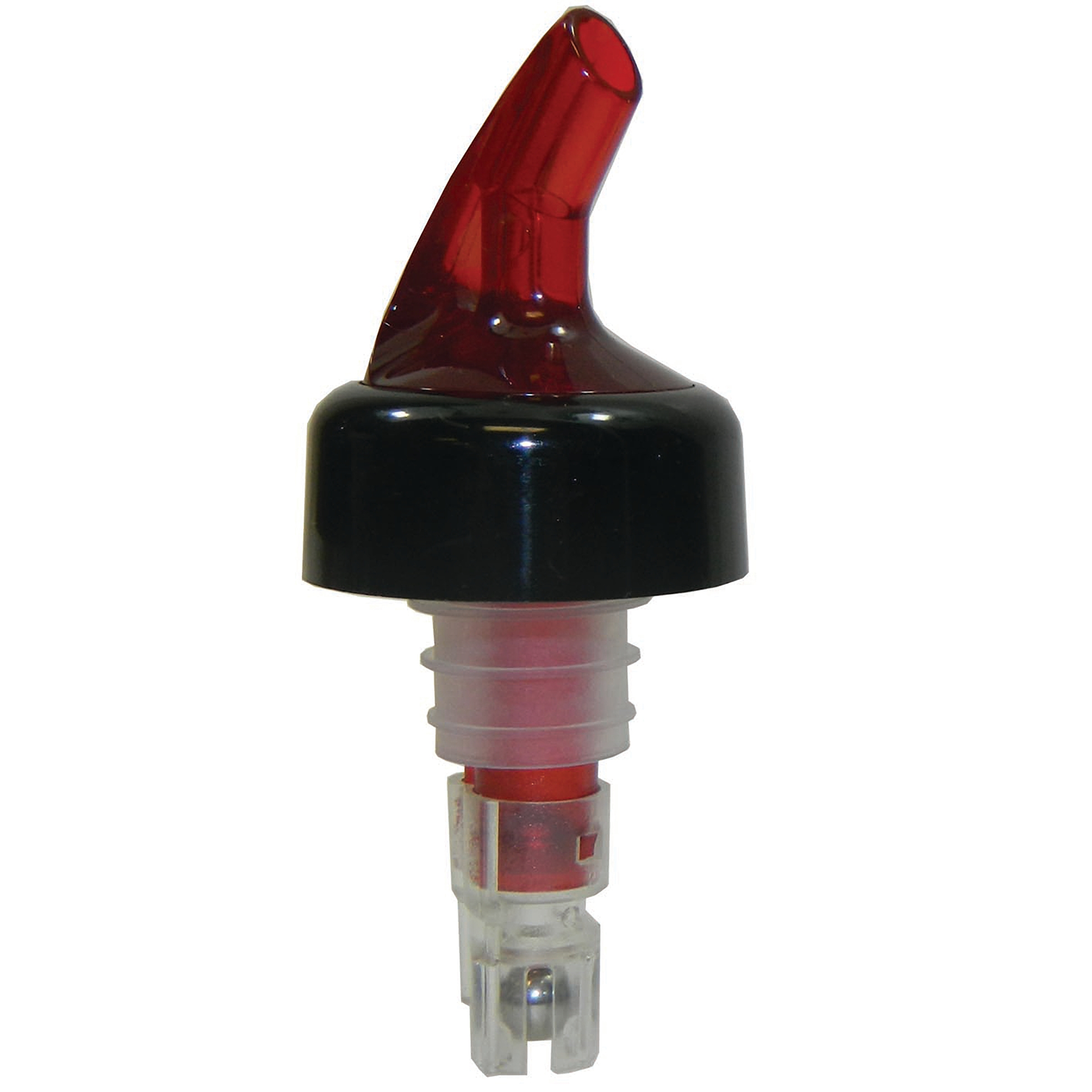 Tablecraft Plastic Proper Pour III with Black Collar, 1 1/4 Ounce -- 12 per case