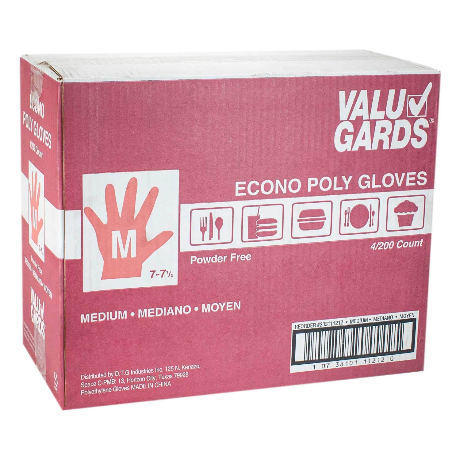 Handgards Medium Value Glove - 200 per pack -- 4 packs per case.